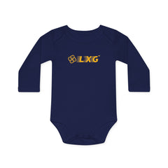 LXG Logo Baby Bodysuit | Long Sleeve Organic Cotton