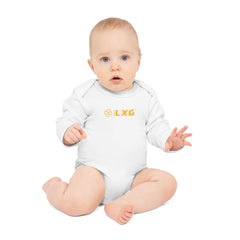 LXG Logo Baby Bodysuit | Long Sleeve Organic Cotton
